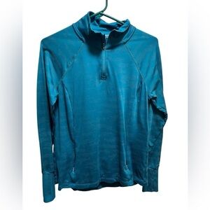 AVIA TURQUOISE QUARTER ZIP PULLOVER TOP
